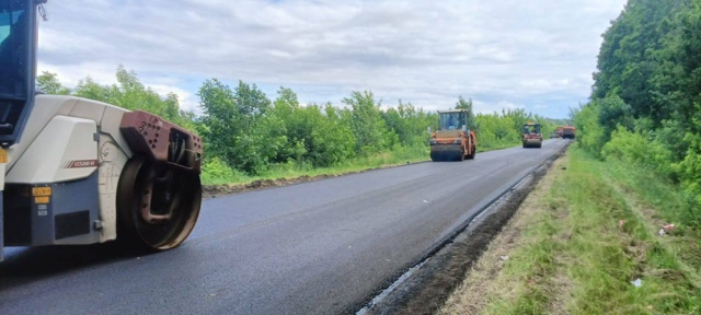 В Советском районе по национальному проекту ведется ремонт автомобильной дороги  &quot;Курск-Касторное&quot; - Нижнее Гурово.